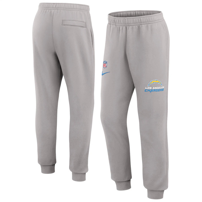 Men's Los Angeles Chargers Gray Chop Block Fleece Sweatpants